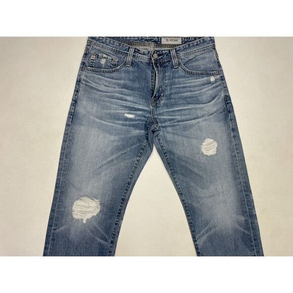 AG Adriano Goldschmied Graduate Straight Denim Jeans Men Size 31 X 32 Blue - Picture 2 of 9